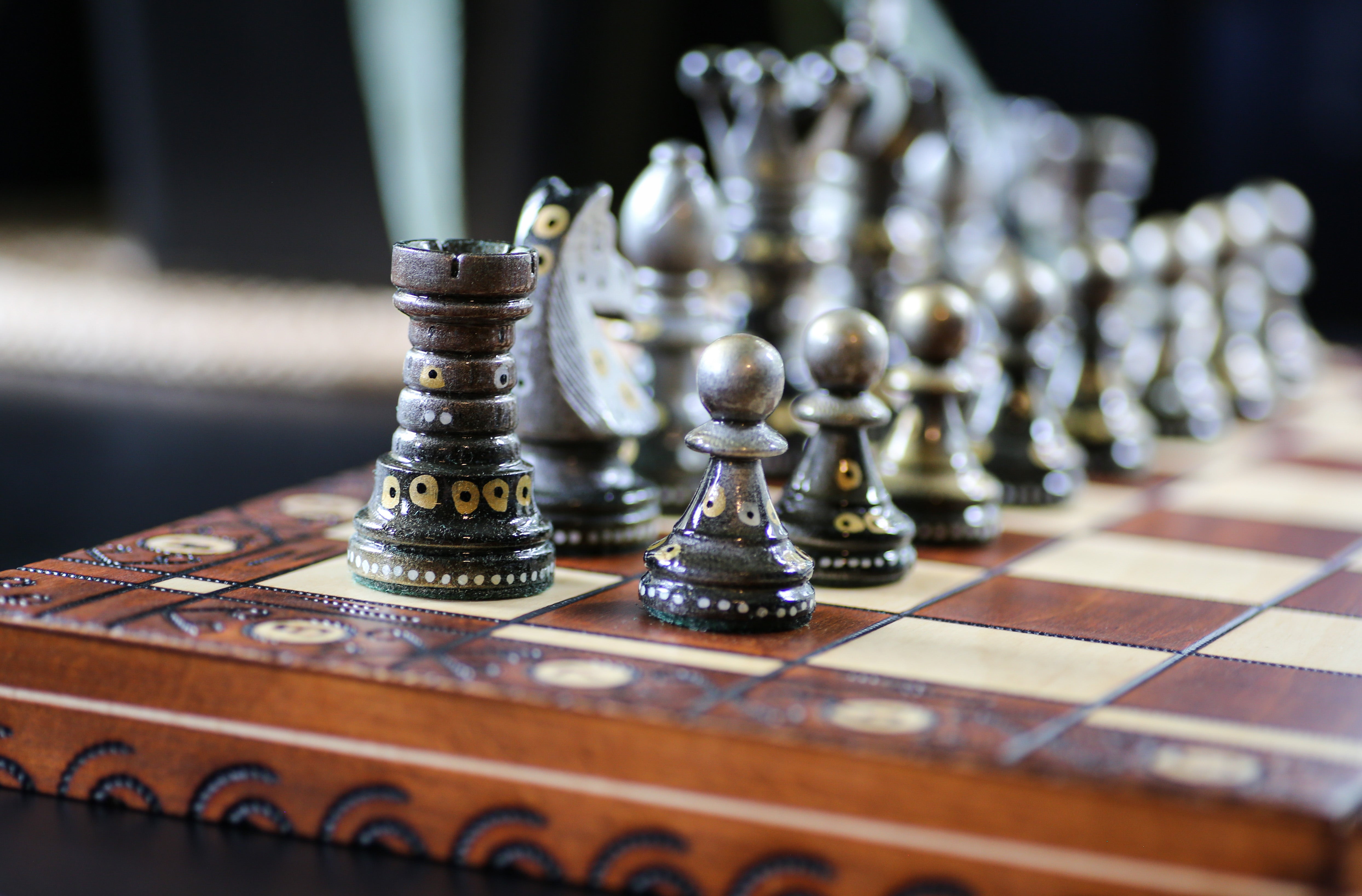 Called Into Being - Sydney Gruber Painted 21" Ambassador Chess Set #12 - Chess Set - Chess-House