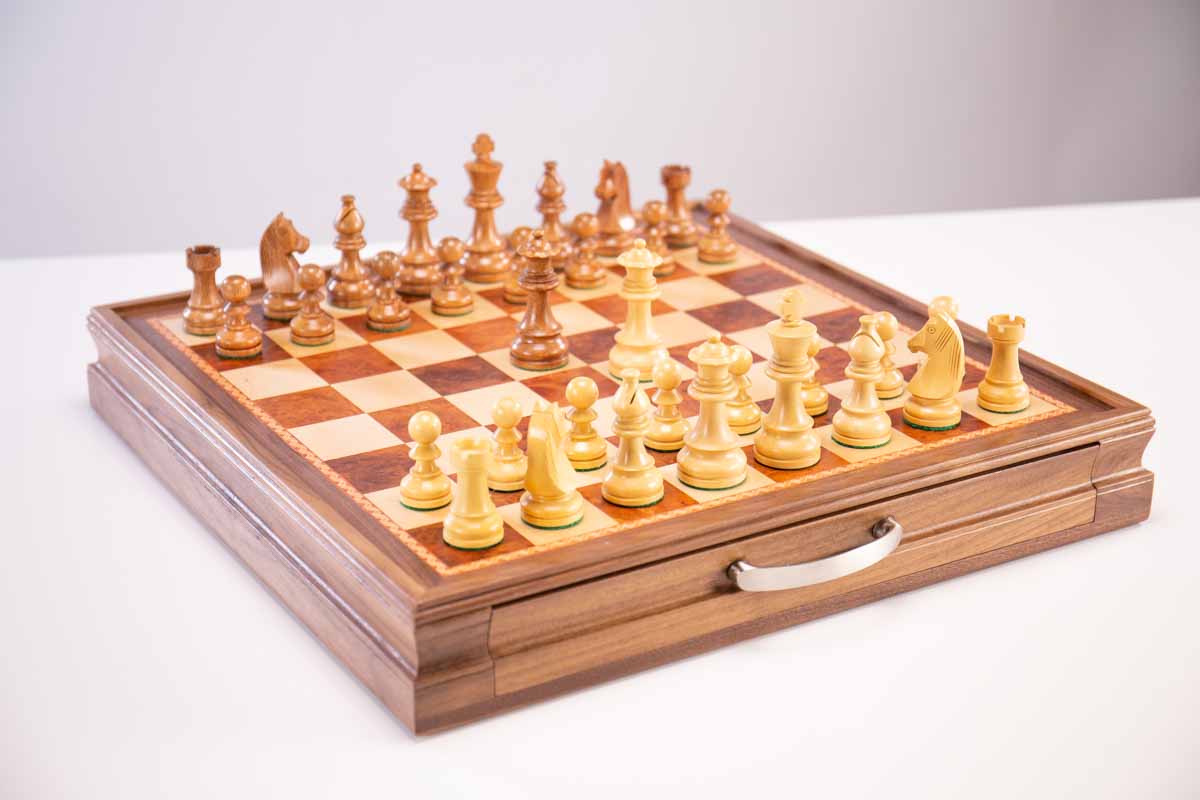 Championship Chess Pieces with Storage Board - Chess Set - Chess-House