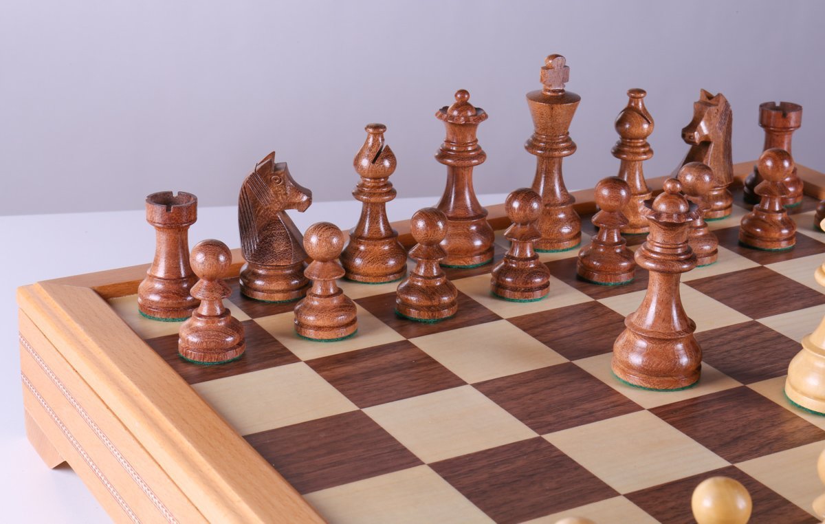 Championship Chess Set and Beech Wood Storage Board Combination - Chess Set - Chess-House