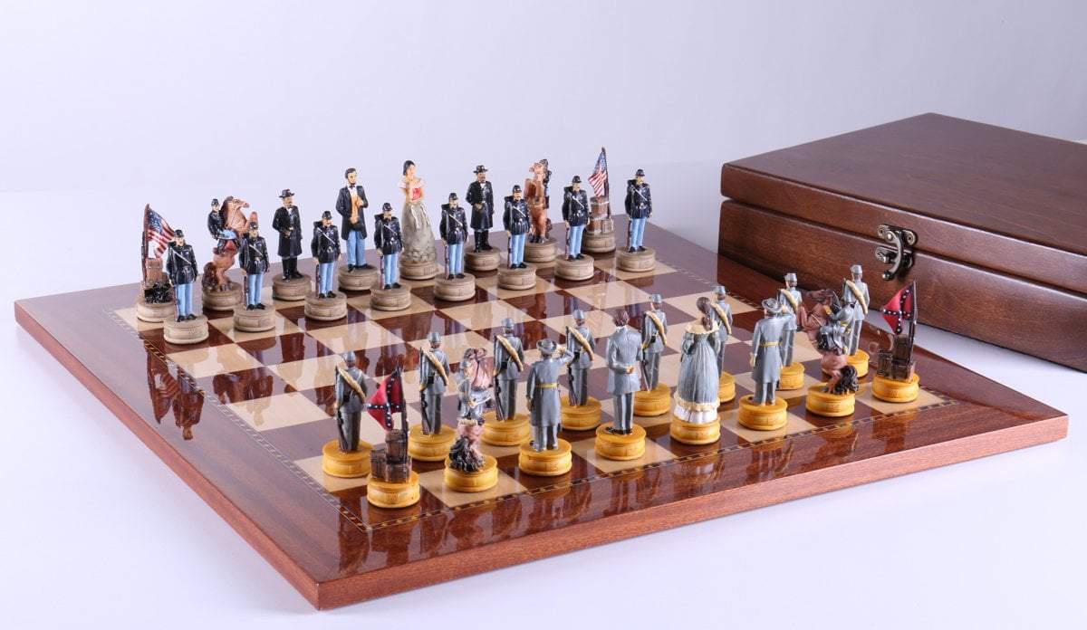 Civil War Chess Set with Storage - Chess Set - Chess-House