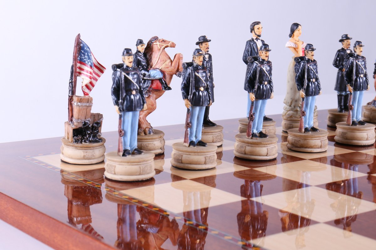 Civil War Chess Set with Storage - Chess Set - Chess-House