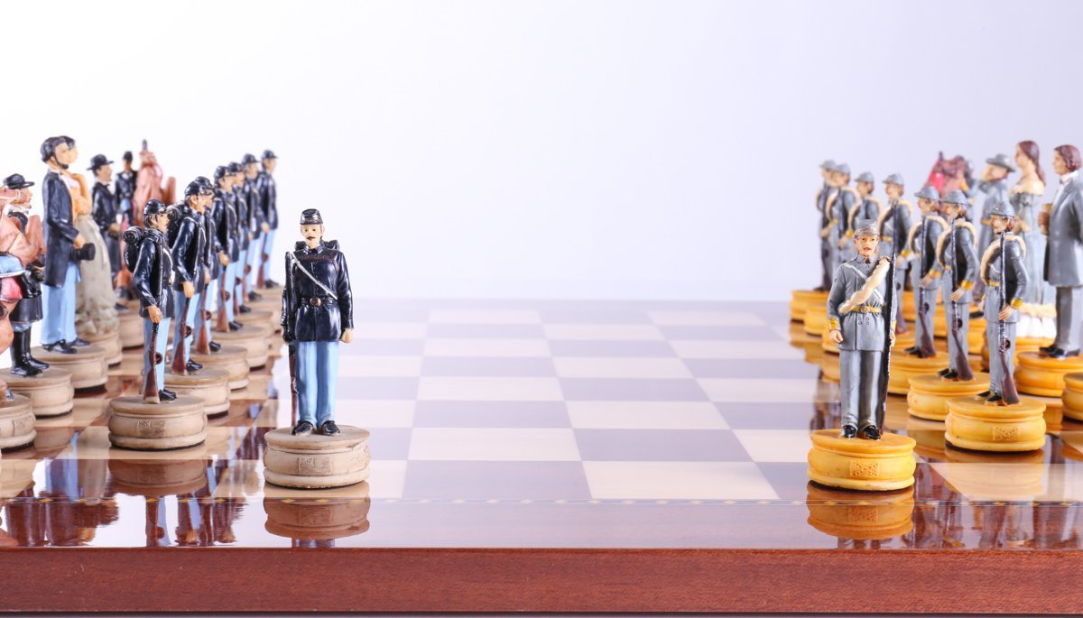 Civil War Chess Set with Storage - Chess Set - Chess-House