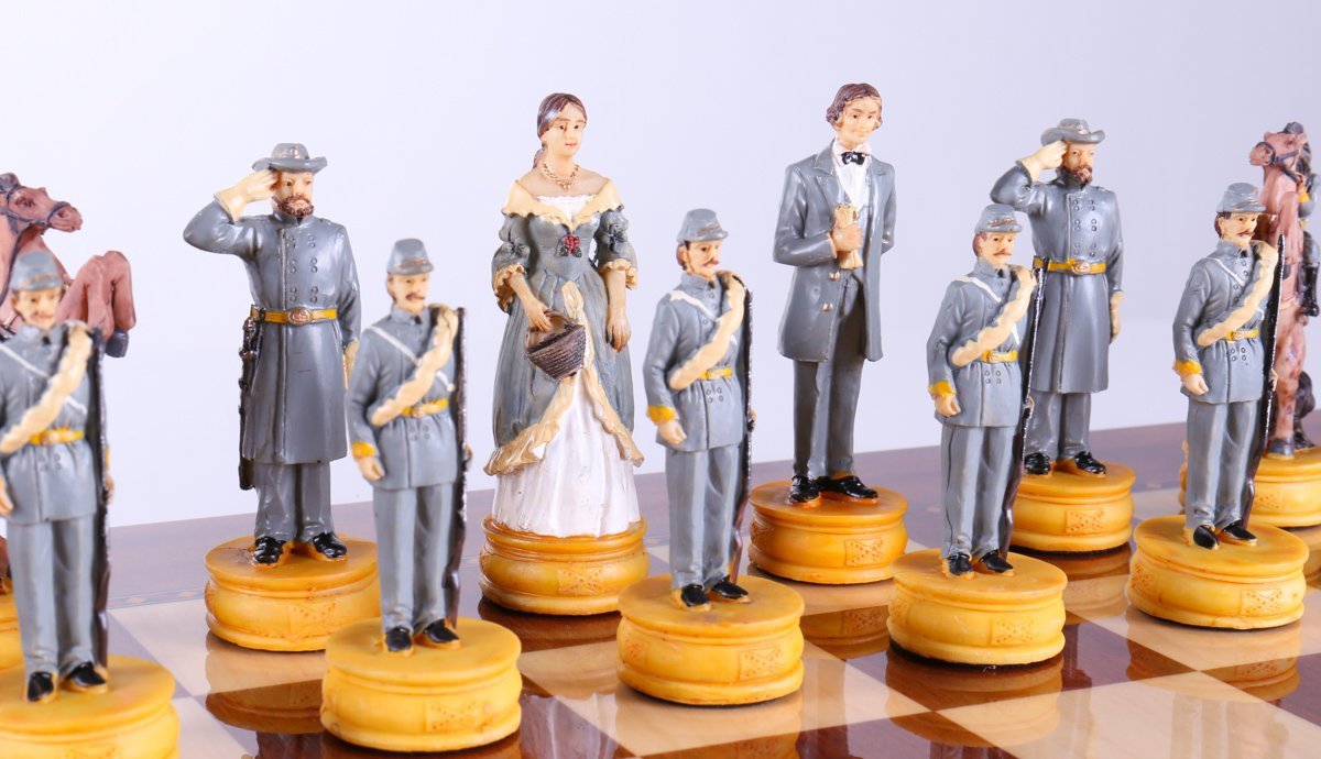 Civil War Chess Set with Storage - Chess Set - Chess-House