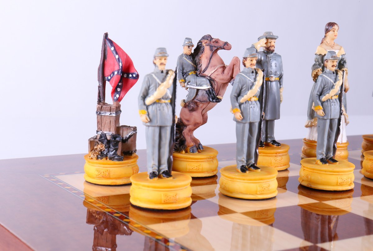 Civil War Chess Set with Storage - Chess Set - Chess-House