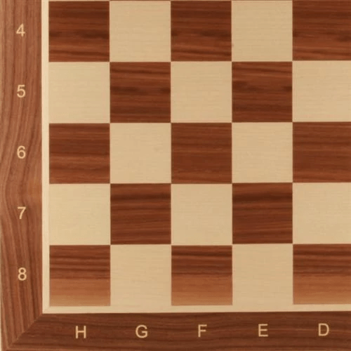 Wooden Mahogany chess board (coordinates)