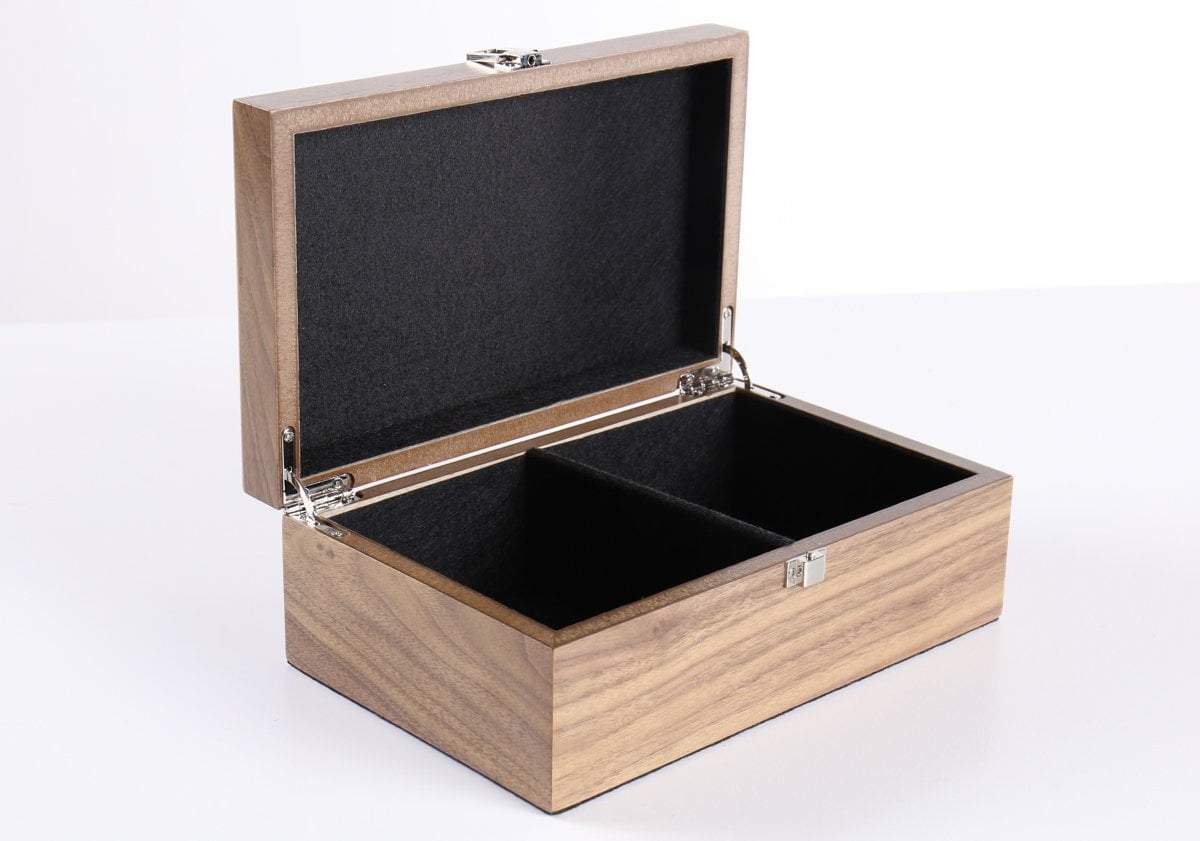 DEAL ITEM: Walnut Storage Box (for most pieces up to 4.25") - Open Box - Chess-House