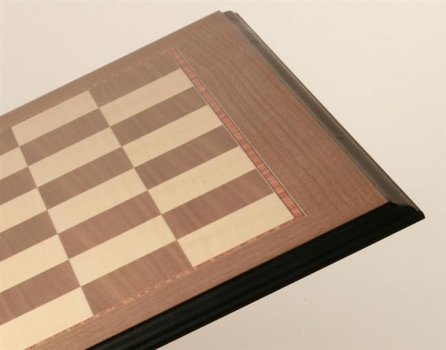 Deluxe Walnut and Maple Chess Board with Moulded Edge - Board - Chess-House