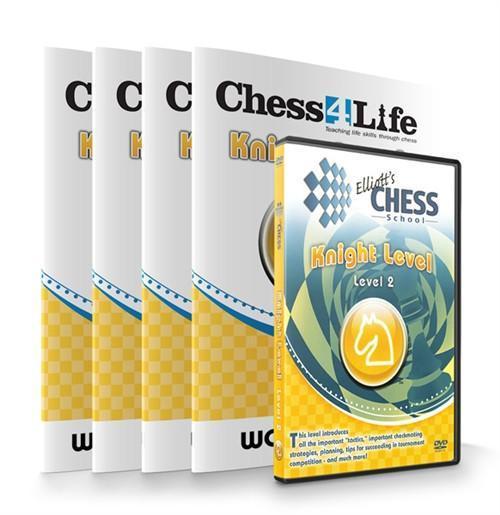 Elliott's Chess School Knight Level with 4 Workbooks - Movie DVD - Chess-House
