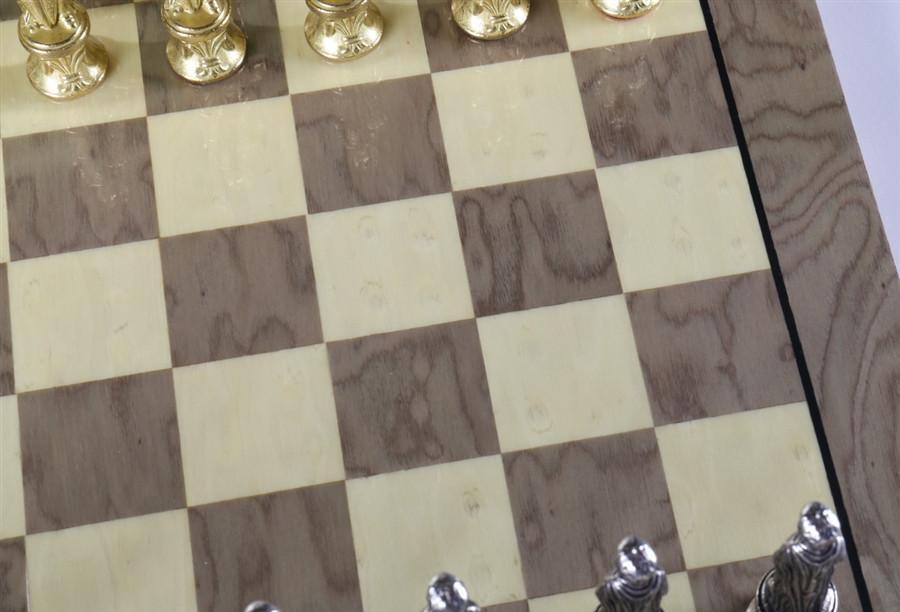 Florence Men On Grey Briar Board - Set - Chess-House