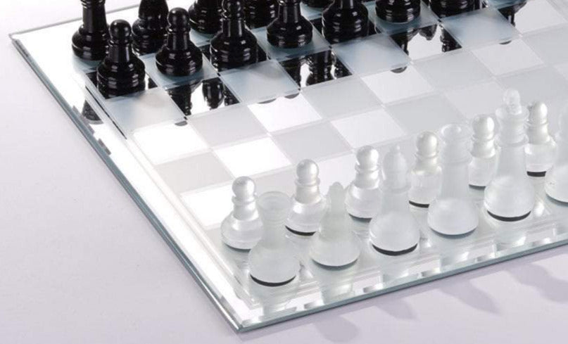 Glass Chess Board - Mirrored - Board - Chess-House