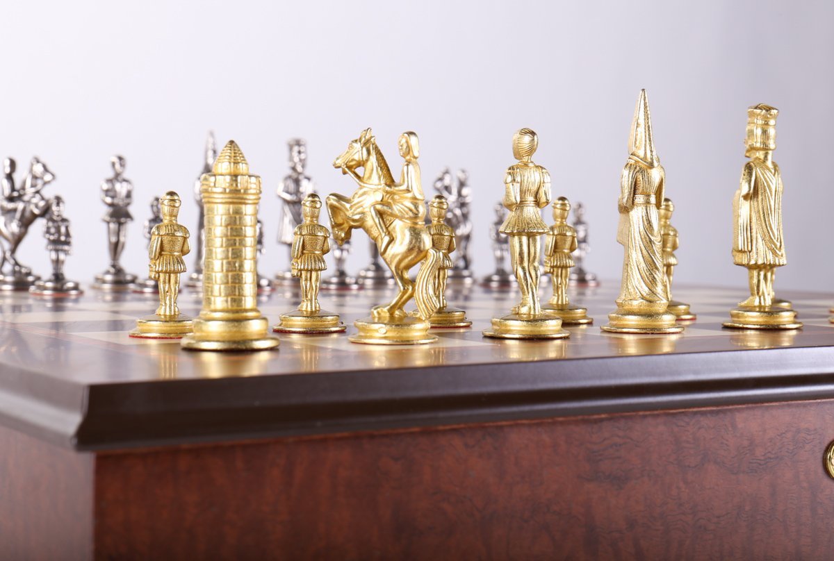 Gothic Chess Set with Cabinet Storage Board - Chess Set - Chess-House