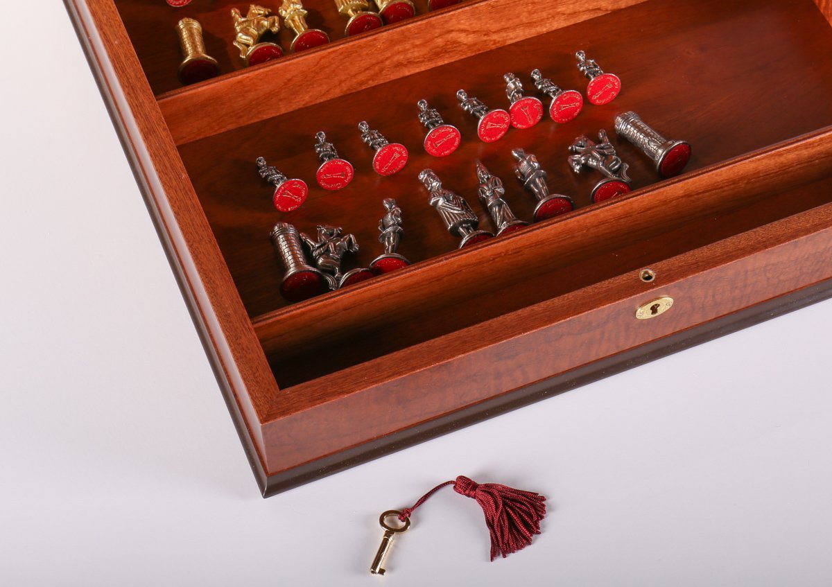 Gothic Chess Set with Cabinet Storage Board - Chess Set - Chess-House