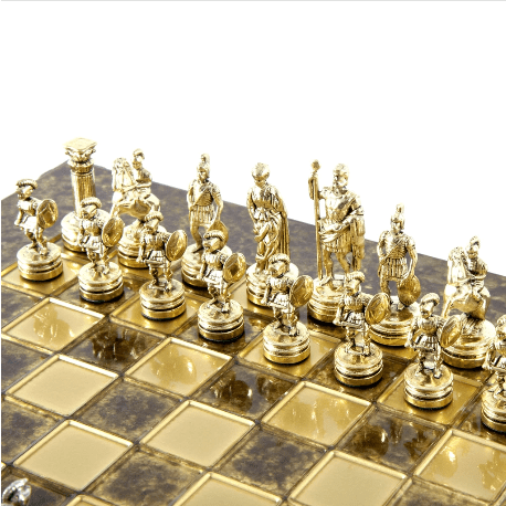 Greek Roman Period Chess Set with Storage Chess Set