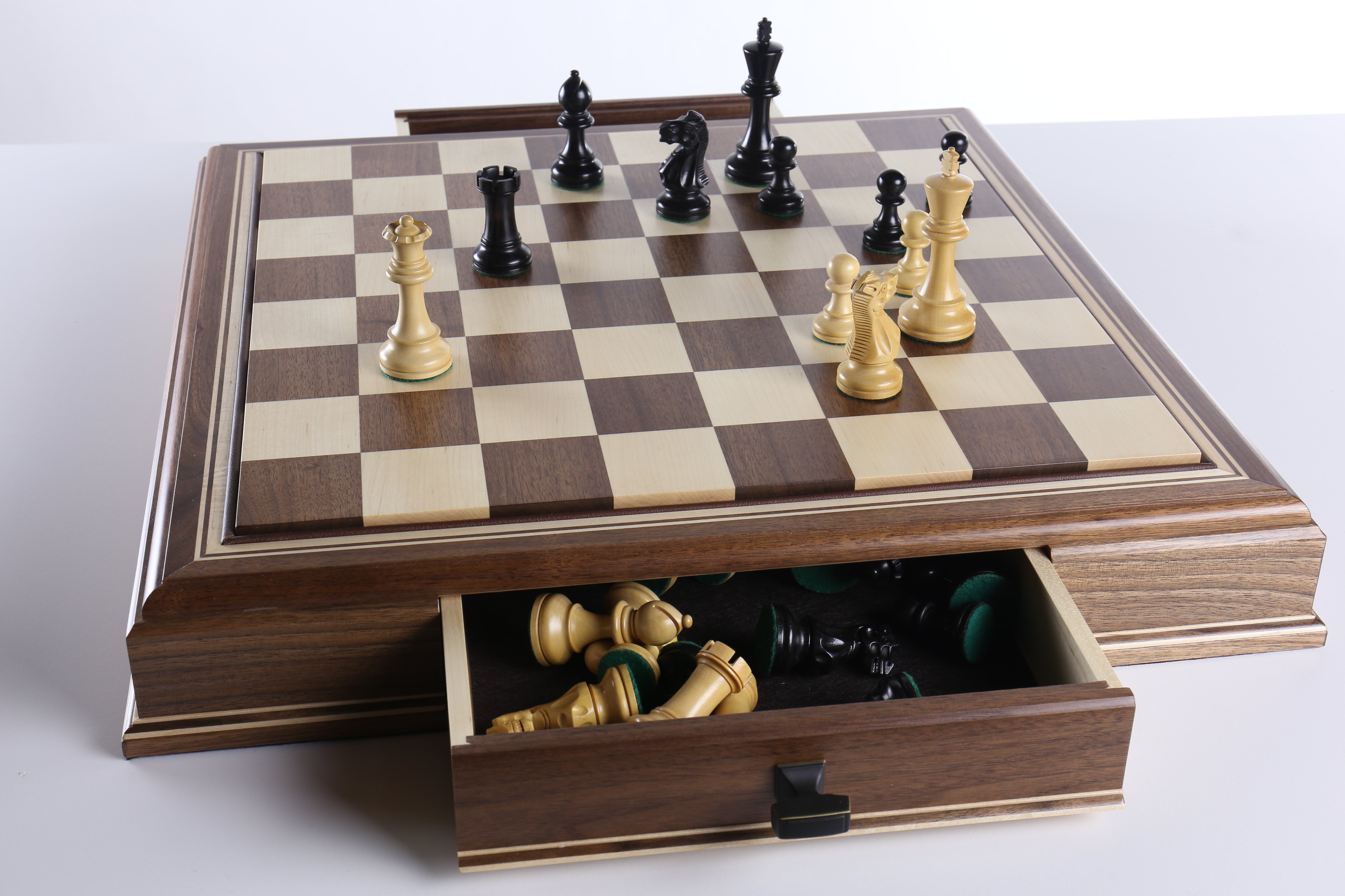 JLP Hardwood Cabinet with Drawers and Removable Chess Board (DISCOUNTED FOR IMPERFECTION) - Board - Chess-House