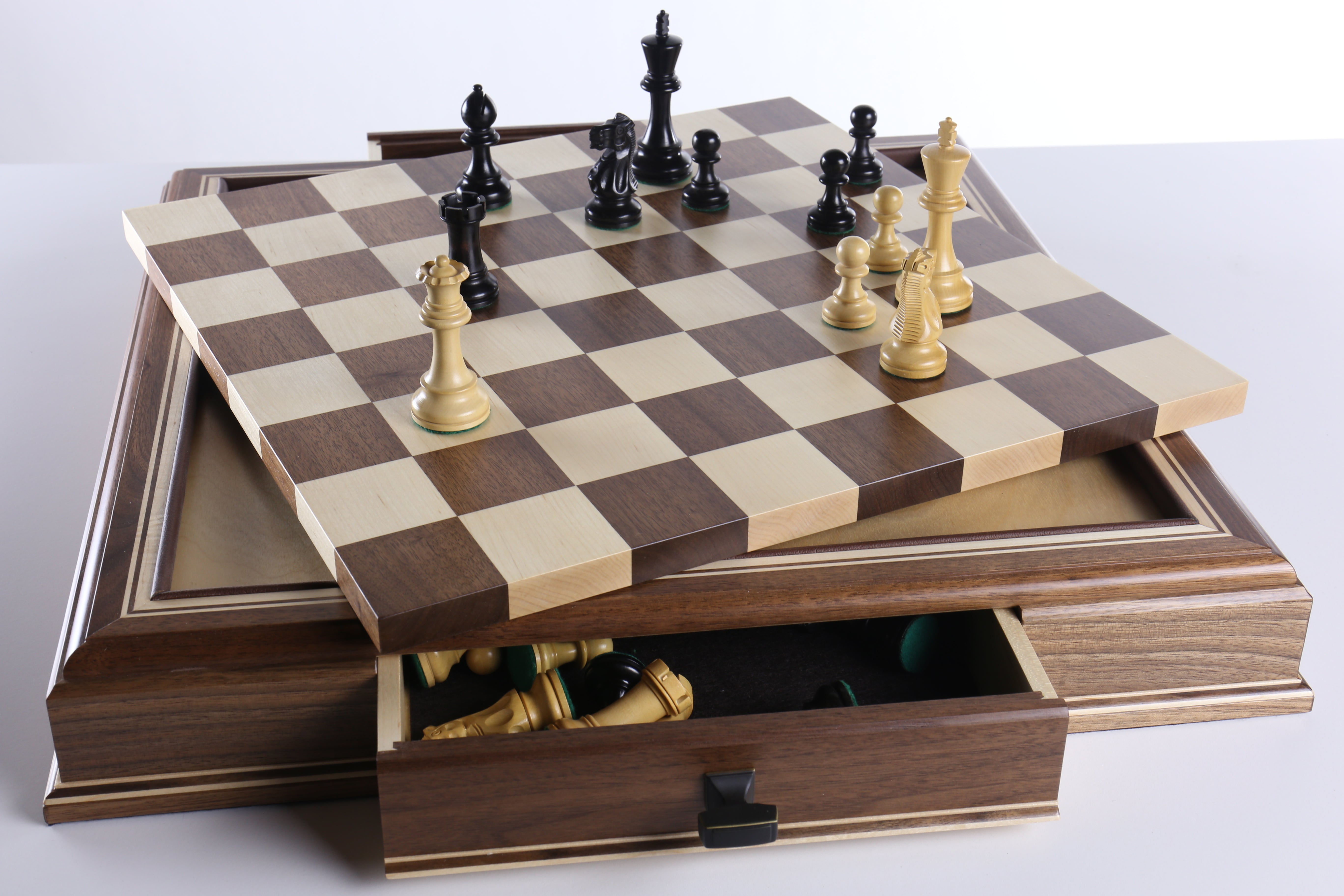 JLP Hardwood Cabinet with Drawers and Removable Chess Board (DISCOUNTED FOR IMPERFECTION) - Board - Chess-House