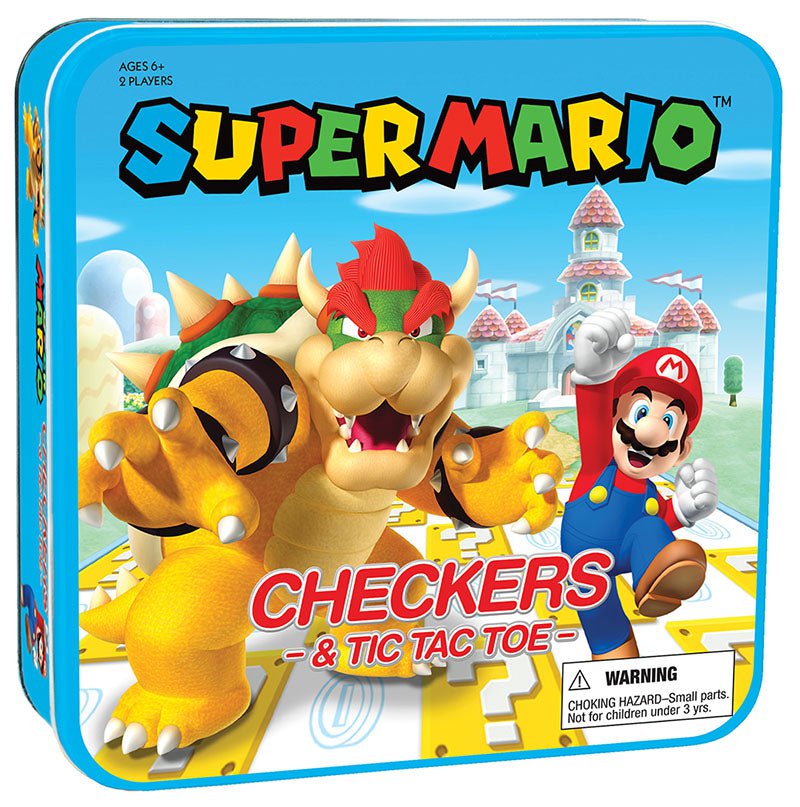 Mario Versus Bowser Checkers & Tic Tac Toe - Checkers - Chess-House