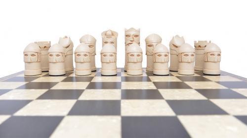 Masked Chess Pieces - SAC Antiqued Piece