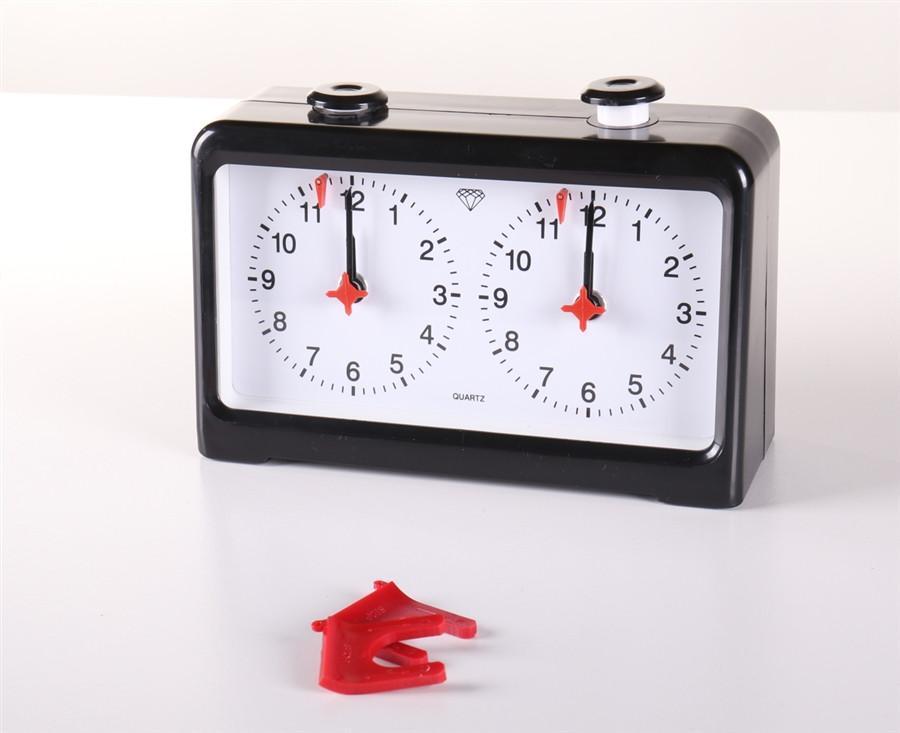 WE Games Royal Crest Analog Chess Clock/Timer - Quartz Tournament Timer With Second Hand, Battery Included