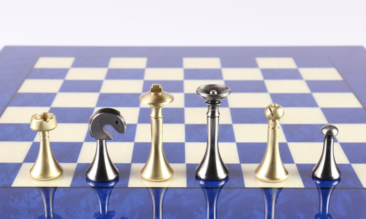 Metal Contemporary Chess Men - Piece - Chess-House