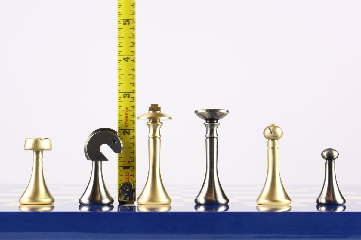 Metal Contemporary Chess Men - Piece - Chess-House