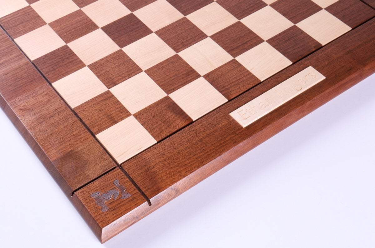 Personalize 21" JLP Hardwood USA Chessboard with Engraved Maple Inset - Board - Chess-House