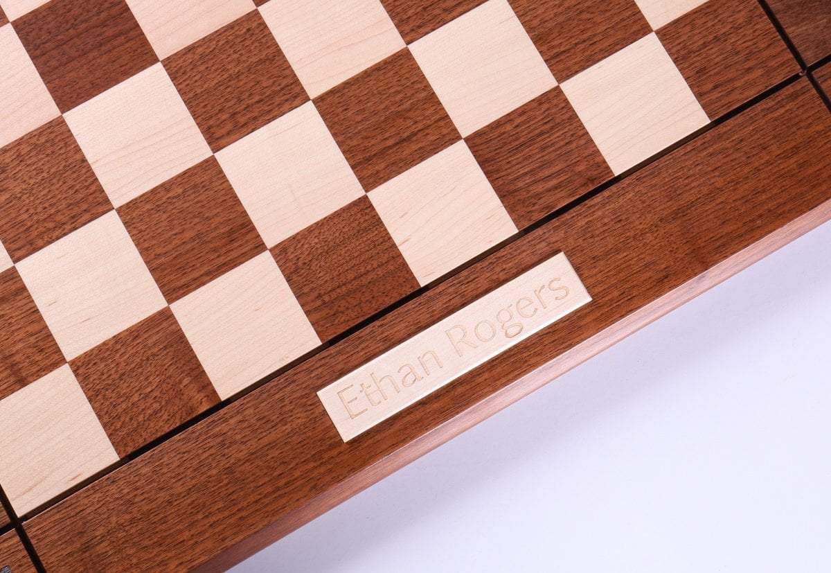 Personalize 21" JLP Hardwood USA Chessboard with Engraved Maple Inset - Board - Chess-House