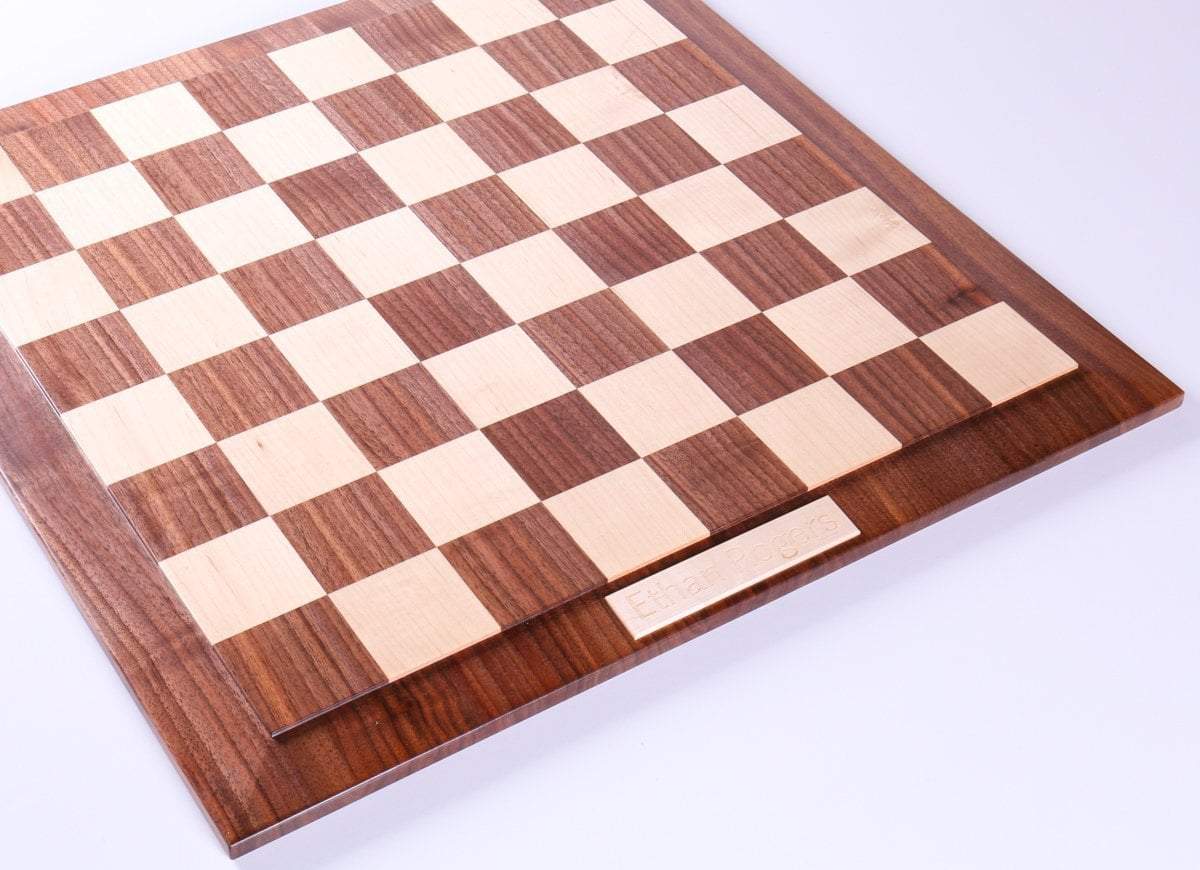 Personalize 21" JLP Hardwood USA Chessboard with Engraved Maple Inset - Board - Chess-House