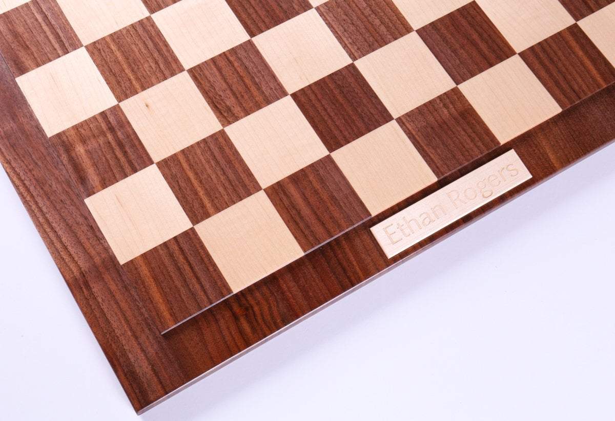 Personalize 21" JLP Hardwood USA Chessboard with Engraved Maple Inset - Board - Chess-House