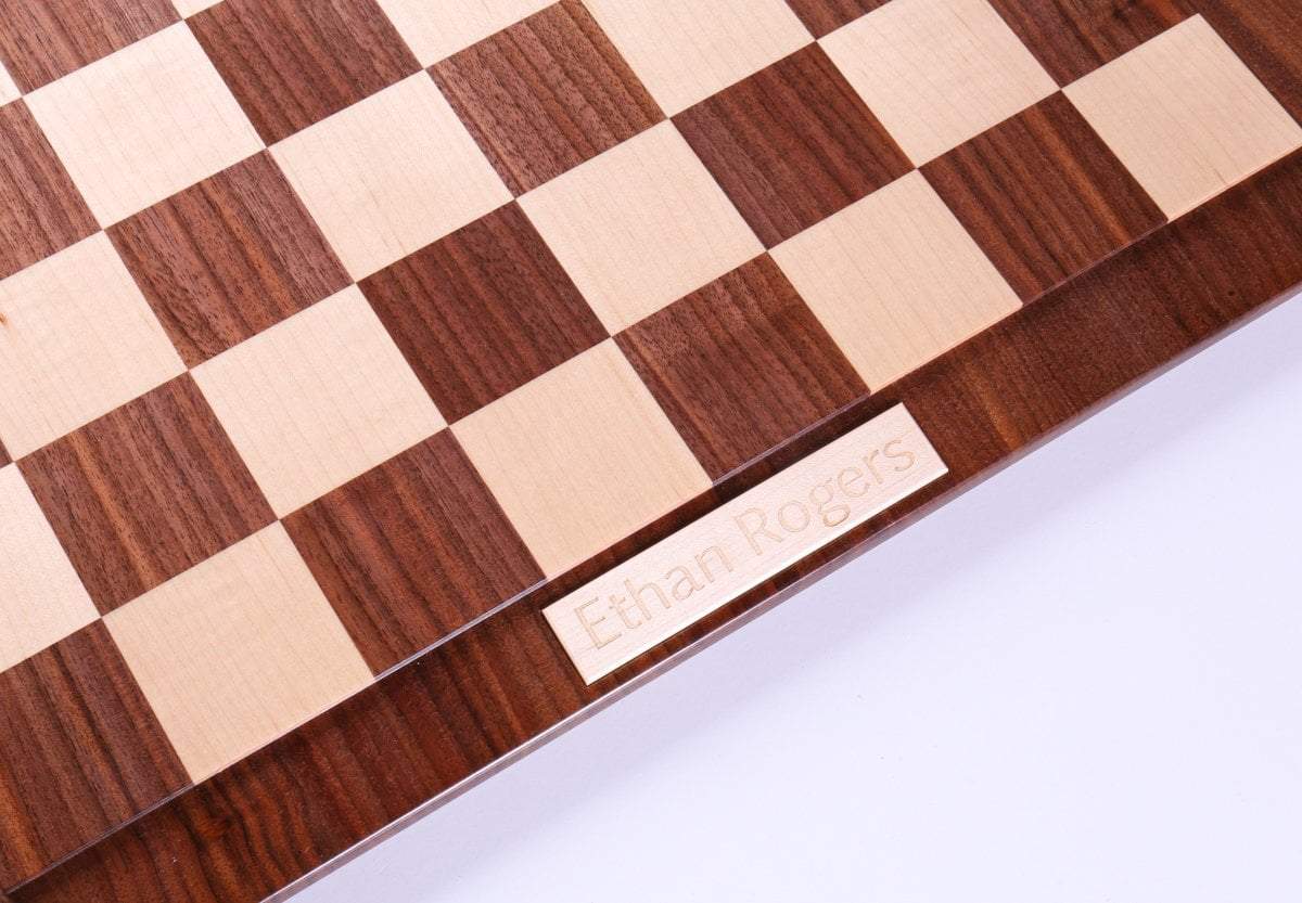 Personalize 21" JLP Hardwood USA Chessboard with Engraved Maple Inset - Board - Chess-House