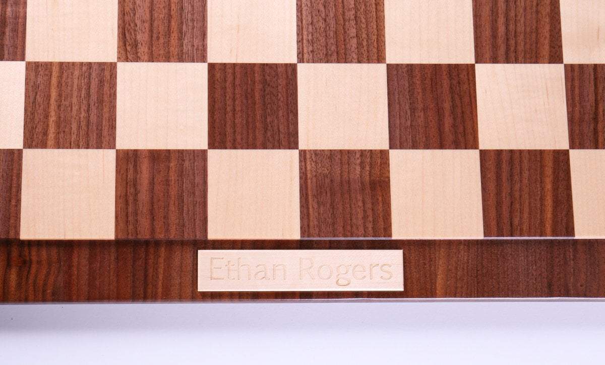Personalize 21" JLP Hardwood USA Chessboard with Engraved Maple Inset - Board - Chess-House