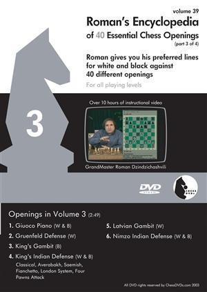 Roman's Lab #39: Roman's Encyclopedia of 47 Essential Chess Openings 3 - Software DVD - Chess-House