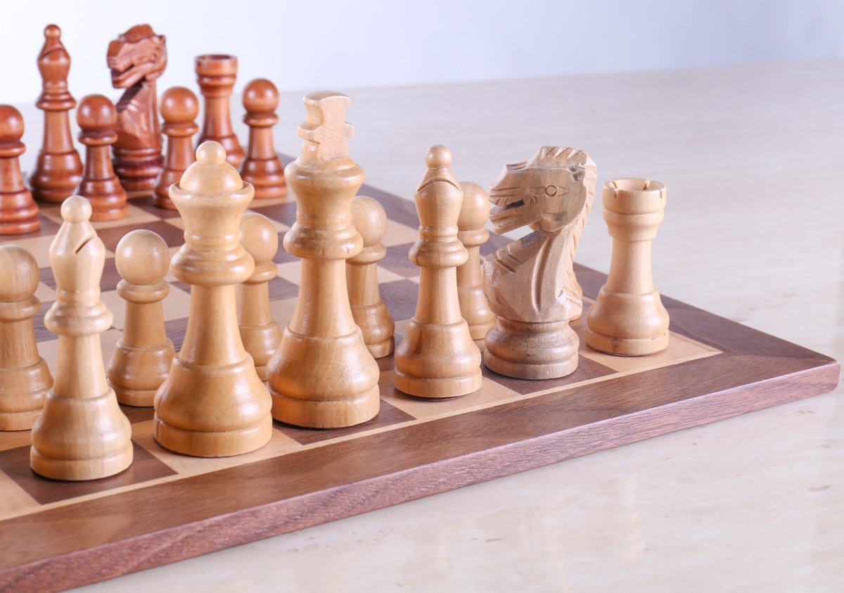 SINGLE REPLACEMENT PIECES: 15" Walnut Staunton Wood Chess Set Piece