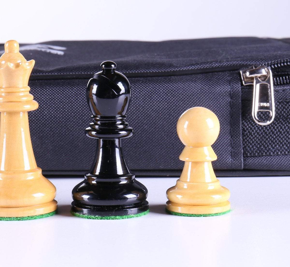 SINGLE REPLACEMENT PIECES: 3 5/8" Ultimate Style Wooden Chess Pieces - Ebonized Piece