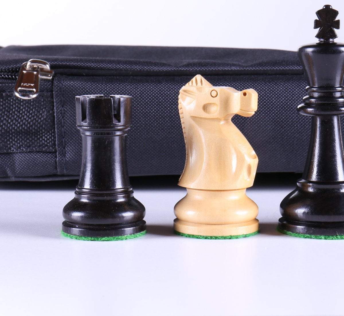 SINGLE REPLACEMENT PIECES: 3 5/8" Ultimate Style Wooden Chess Pieces - Ebony Piece
