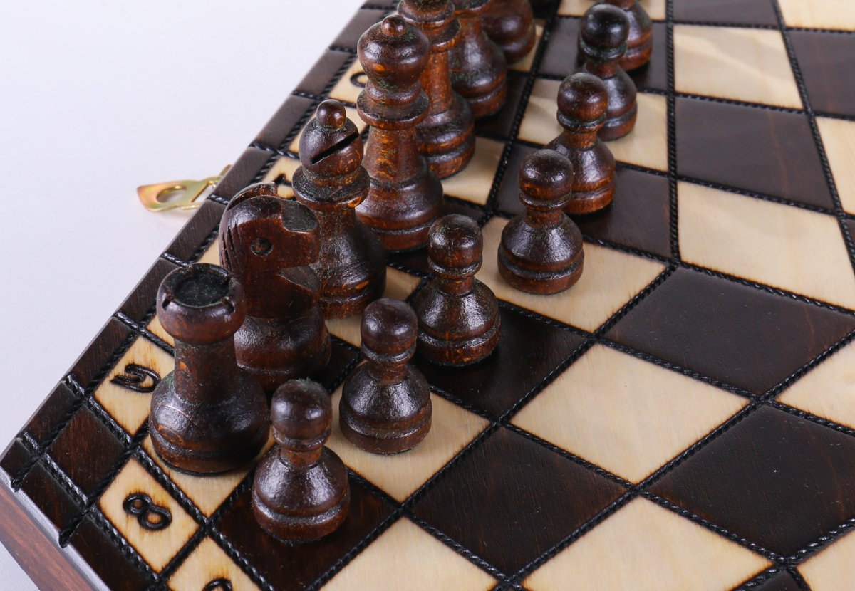SINGLE REPLACEMENT PIECES: 3 Player Medium Wood Chess Set Piece
