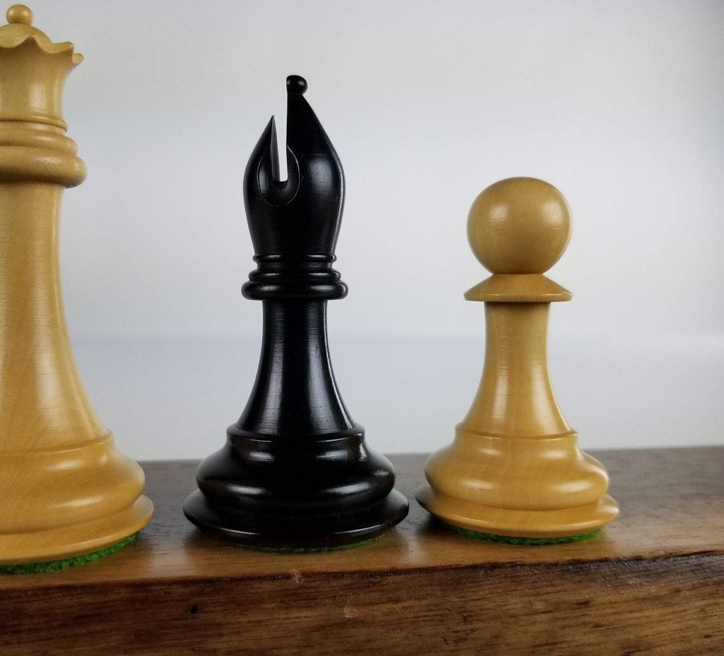 SINGLE REPLACEMENT PIECES: 4" Championship Design Chess Pieces in Ebony - Parts - Chess-House