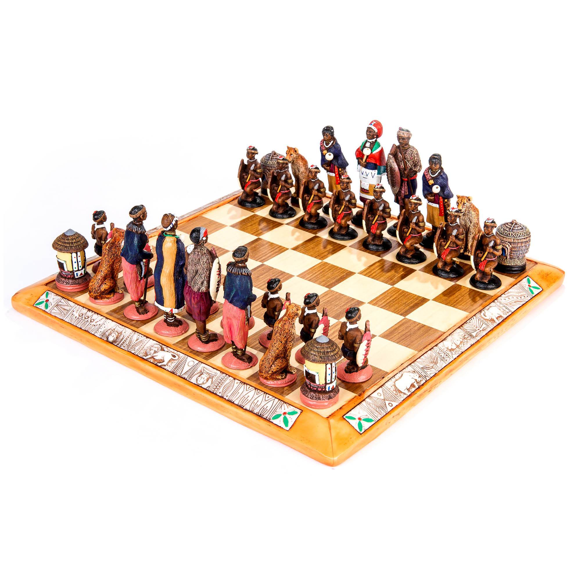 SINGLE REPLACEMENT PIECES: African Tribal Chess Set - Zulu / Ndebele (Large) - Parts - Chess-House