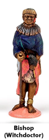 SINGLE REPLACEMENT PIECES: African Tribal Chess Set - Zulu / Ndebele (Large) - Parts - Chess-House