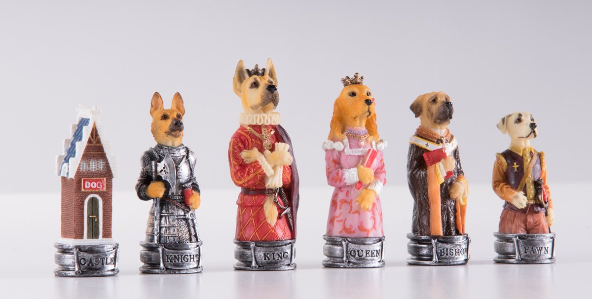 SINGLE REPLACEMENT PIECES: Cats Vs. Dogs Chessmen - Parts - Chess-House
