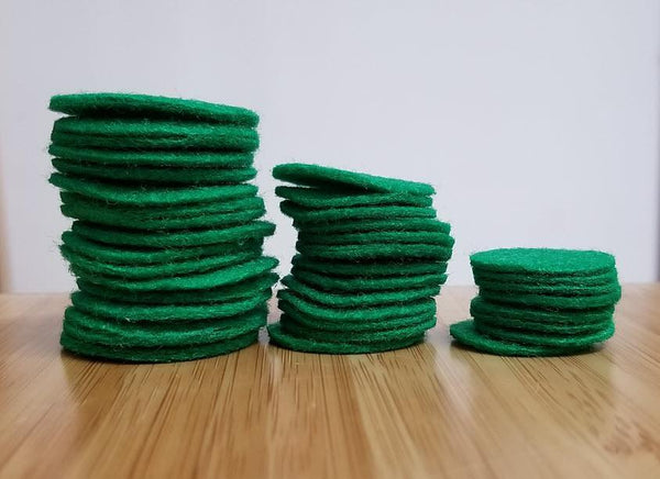 SINGLE REPLACEMENT PIECES: Green Felt Pads