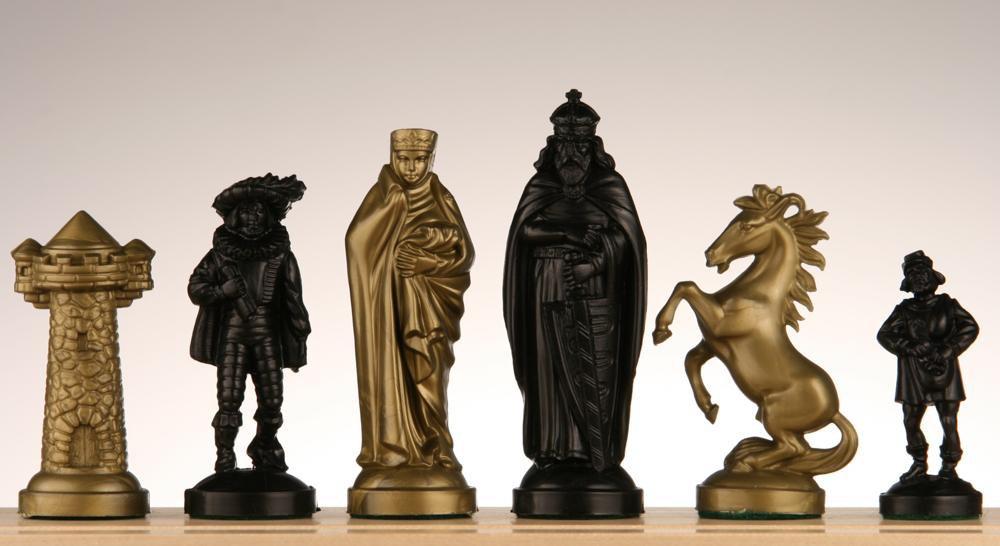 SINGLE REPLACEMENT PIECES: Medieval Chess Pieces - Olive & Black - Piece - Chess-House