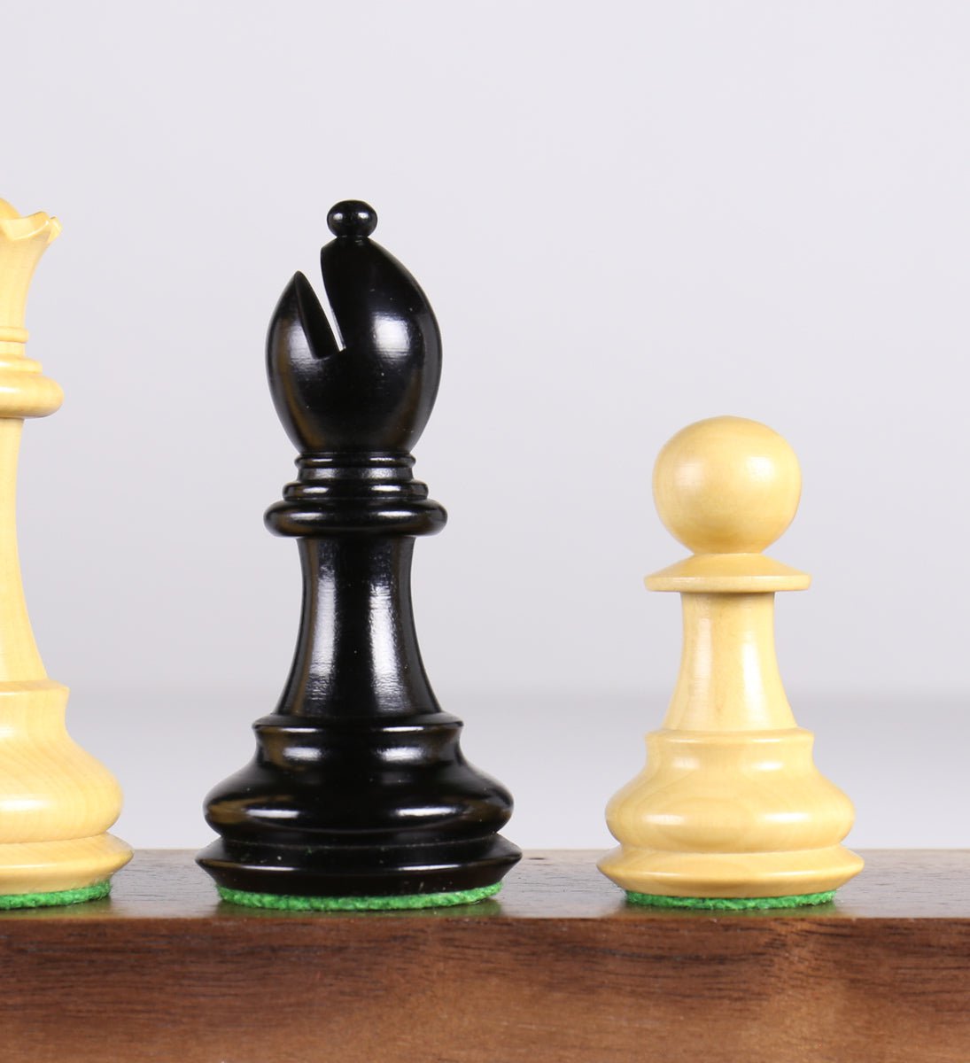 SINGLE REPLACEMENT PIECES: Oxford 3.75" Ebonized Chess Pieces - Parts - Chess-House