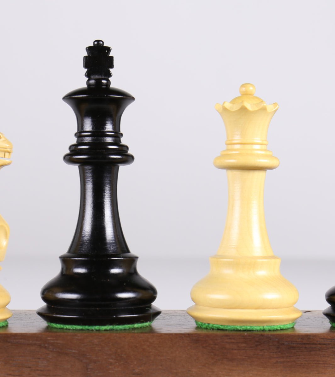 SINGLE REPLACEMENT PIECES: Oxford 3.75" Ebonized Chess Pieces - Parts - Chess-House