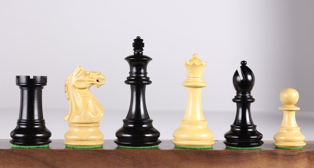 SINGLE REPLACEMENT PIECES: Oxford 3.75" Ebonized Chess Pieces - Parts - Chess-House