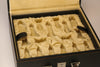Stitched Leather Chess Box Velvet Tray Style - up to 4.5" Pieces - Box - Chess-House