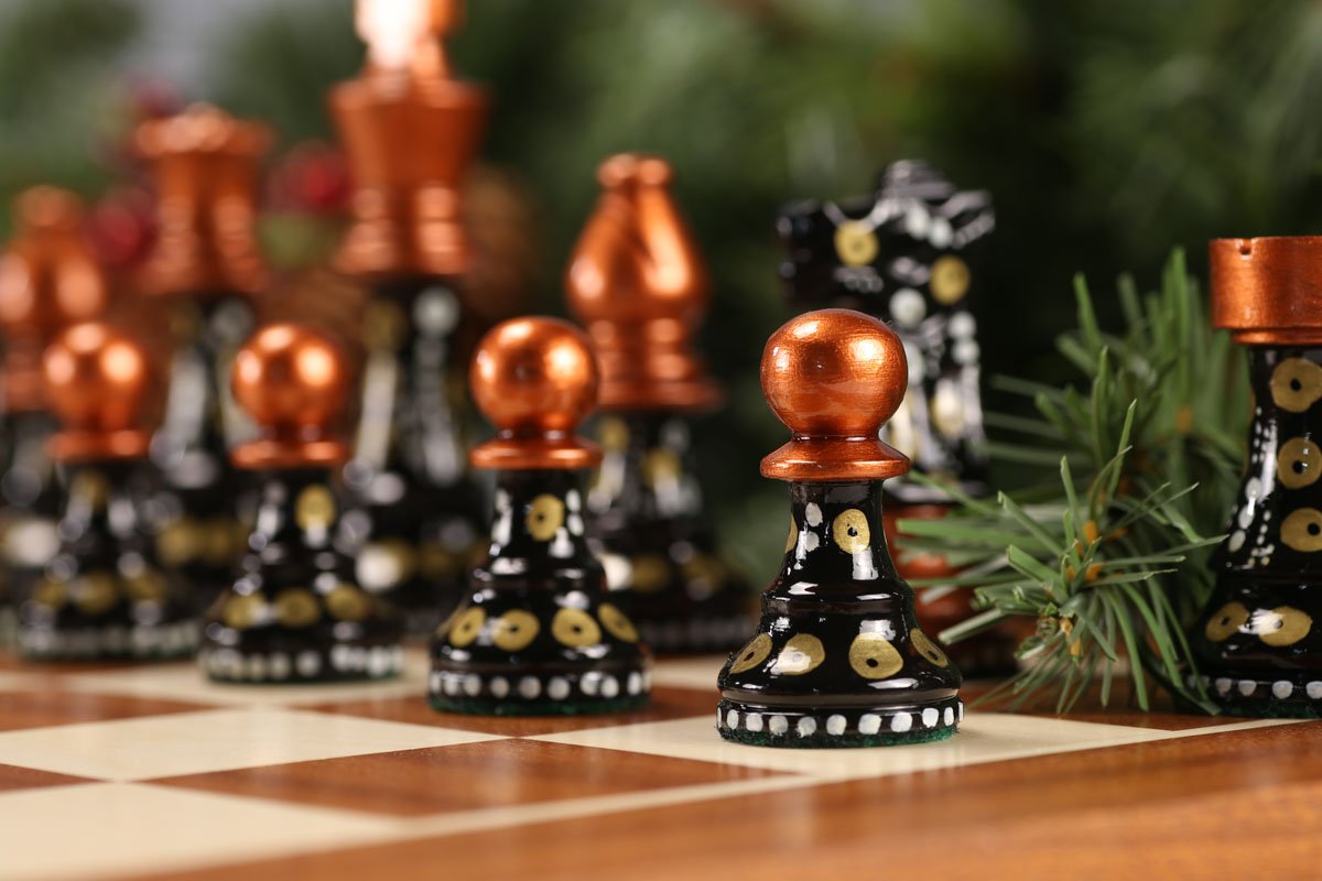 Sydney Gruber Painted Champions Chess Set #1 Black and Color - Chess Set - Chess-House