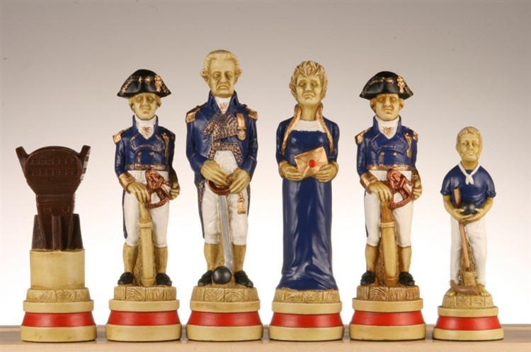 The Battle of Trafalgar Chess Pieces - SAC Hand Decorated - Piece - Chess-House