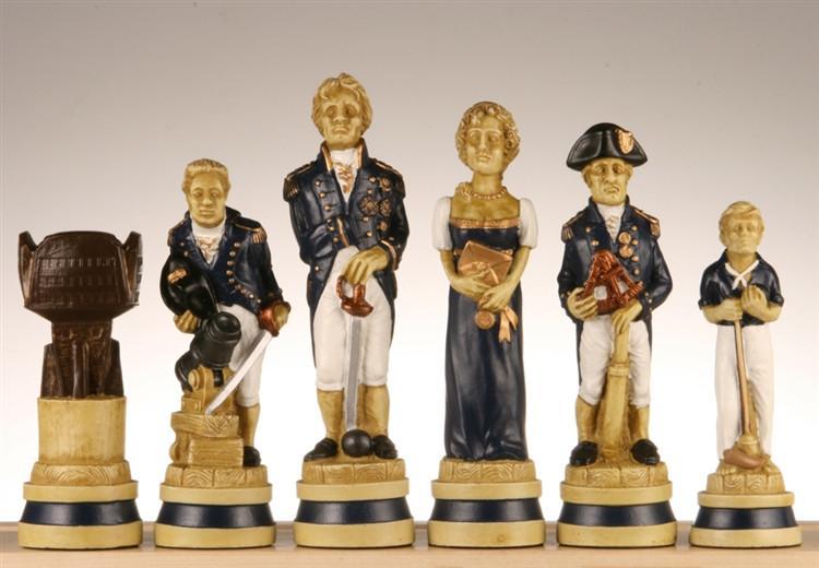 The Battle of Trafalgar Chess Pieces - SAC Hand Decorated - Piece - Chess-House