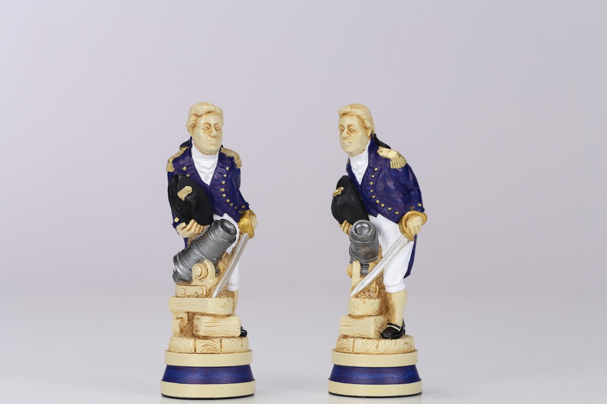 The Battle of Trafalgar Chess Pieces - SAC Hand Decorated - Piece - Chess-House
