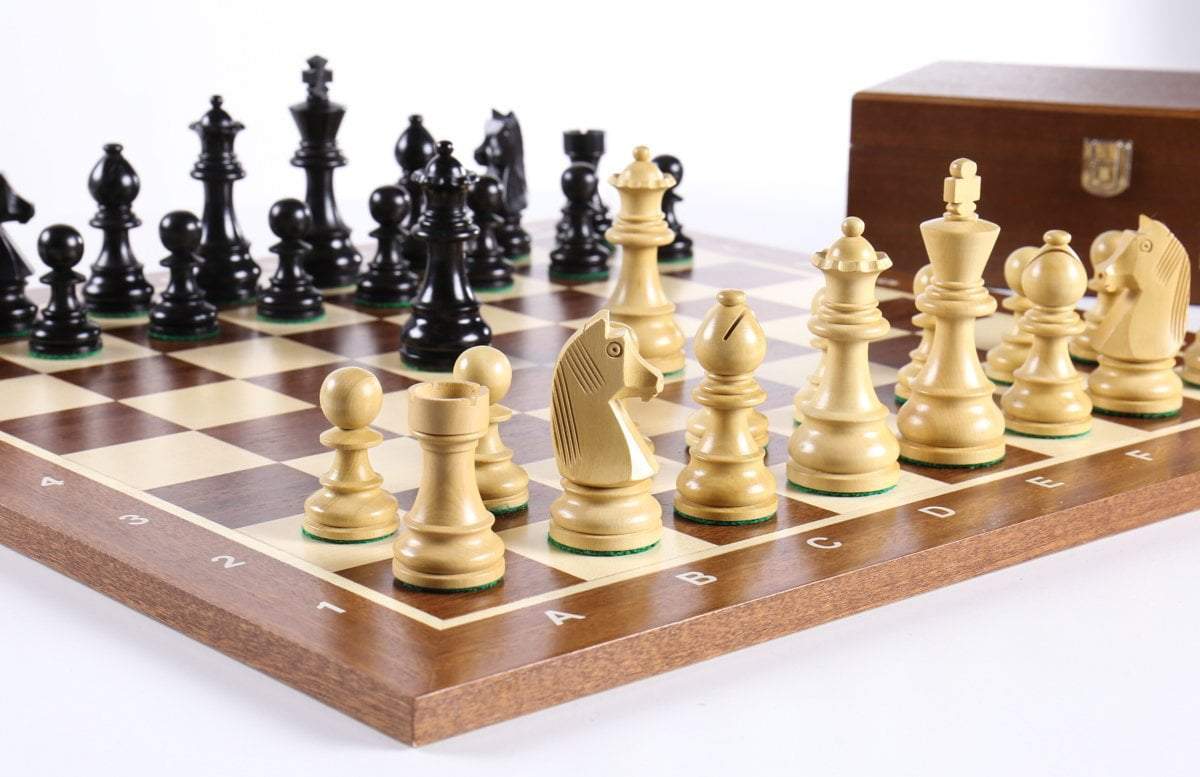 The German Staunton Chess Set Combo with Storage Chess Set